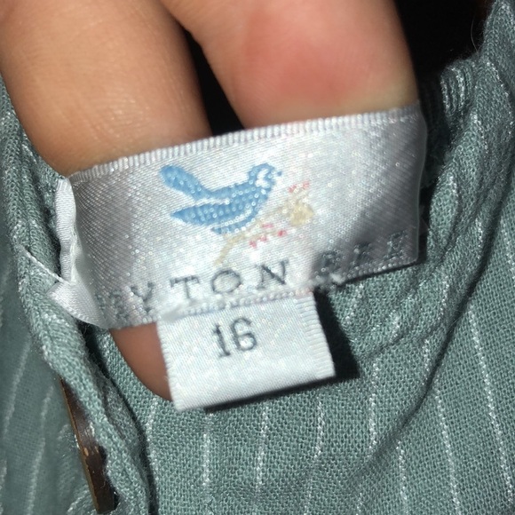 Peyton Bree jumpsuit romper stripped baby blue romper tank top size 16 clothing​ - Picture 6 of 11